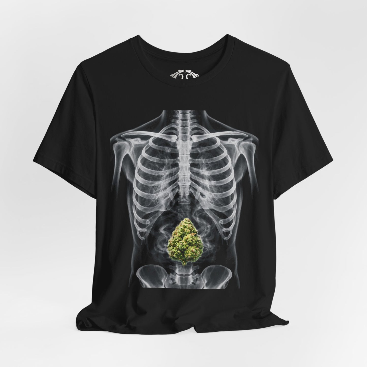 X-Ray Anatomy Tee with Green Bud Graphic — T-Shirt