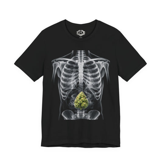 X-Ray Anatomy Tee with Green Bud Graphic —  T-Shirt