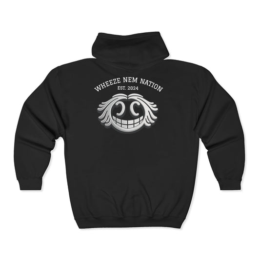 Zip Hoodie — Wheeze Nem Nation Lighter Already Graphic Full-Zip Hooded Sweatshirt
